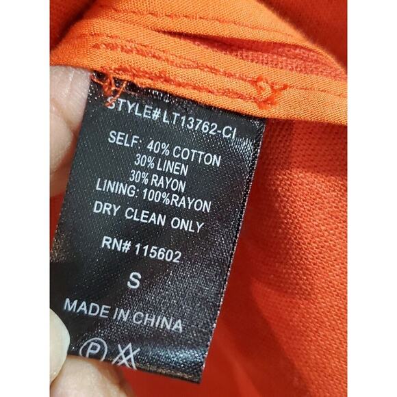 Lush Coral Cotton Single Breasted One Button Boyfriend Blazer Jacket Size Small - Picture 11 of 14